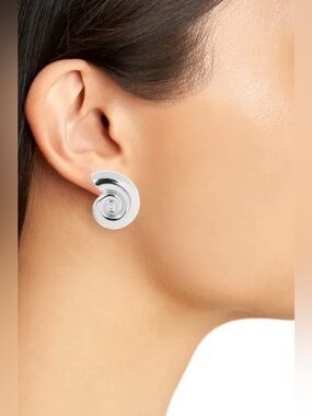 NWT OPEN EDIT Shell Stud Earrings - Rhodium $25MSRP